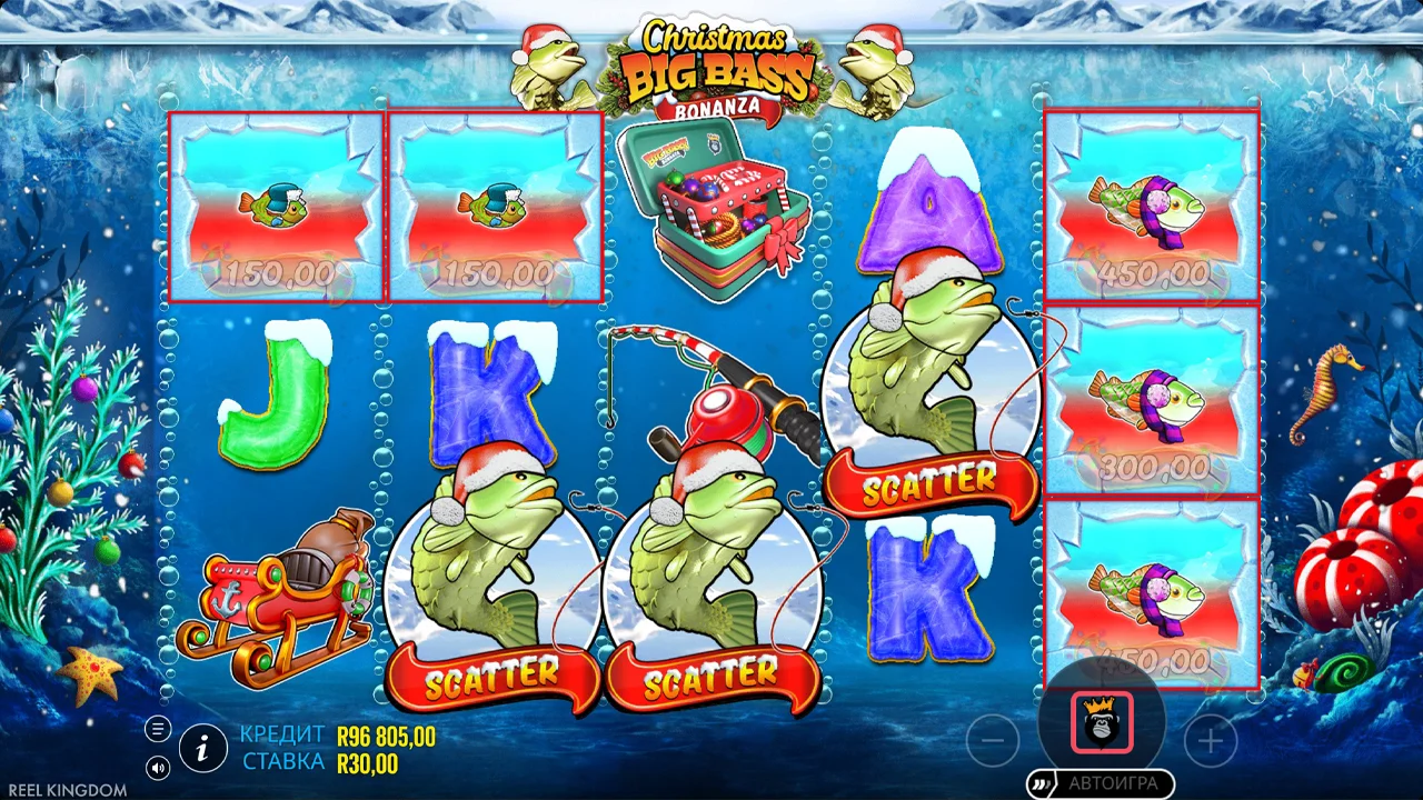 Christmas Big Bass Bonanza - скриншот игрового процесса 4